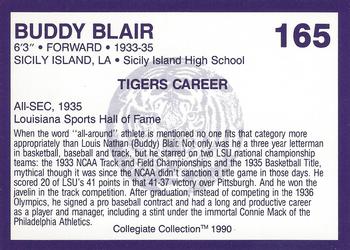 1990 Collegiate Collection LSU Tigers #165 Buddy Blair Back