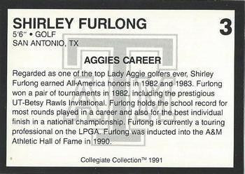 1991 Collegiate Collection Texas A&M Aggies #3 Shirley Furlong Back