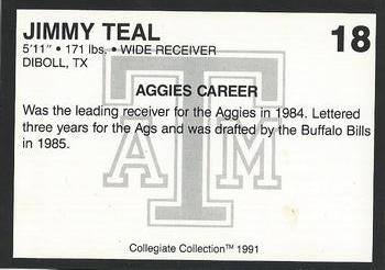 1991 Collegiate Collection Texas A&M Aggies #18 Jimmy Teal Back