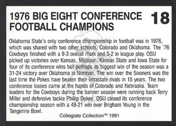1991 Collegiate Collection Oklahoma State Cowboys #18 1976 Big Eight Conference Back