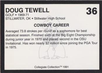 1991 Collegiate Collection Oklahoma State Cowboys #36 Doug Tewell Back