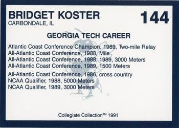 1991 Collegiate Collection Georgia Tech Yellow Jackets #144 Bridget Koster Back