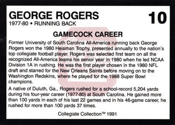 1991 Collegiate Collection South Carolina Gamecocks #10 George Rogers Back
