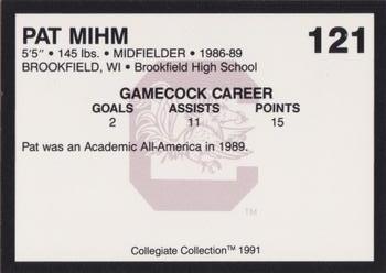 1991 Collegiate Collection South Carolina Gamecocks #121 Pat Mihm Back