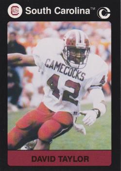 1991 Collegiate Collection South Carolina Gamecocks #185 David Taylor Front