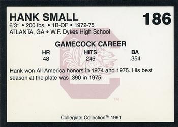 1991 Collegiate Collection South Carolina Gamecocks #186 Hank Small Back