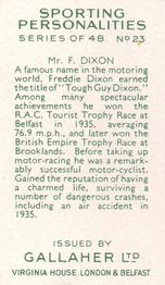 1936 Gallaher Sporting Personalities #23 Freddie Dixon Back