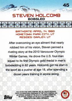 2014 Topps U.S. Olympic & Paralympic Team & Hopefuls #45 Steven Holcomb Back
