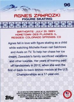 2014 Topps U.S. Olympic & Paralympic Team & Hopefuls #96 Agnes Zawadzki Back