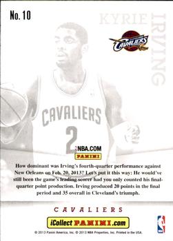 2013 Panini National Sports Collectors Convention #10 Kyrie Irving Back