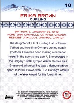 2014 Topps U.S. Olympic & Paralympic Team & Hopefuls - Bronze #10 Erika Brown Back