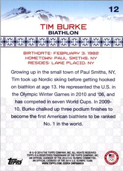 2014 Topps U.S. Olympic & Paralympic Team & Hopefuls - Bronze #12 Tim Burke Back