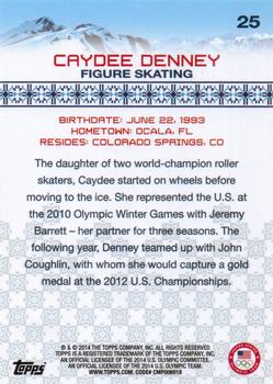 2014 Topps U.S. Olympic & Paralympic Team & Hopefuls - Bronze #25 Caydee Denney Back