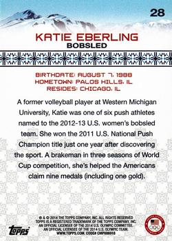 2014 Topps U.S. Olympic & Paralympic Team & Hopefuls - Bronze #28 Katie Eberling Back