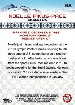 2014 Topps U.S. Olympic & Paralympic Team & Hopefuls - Bronze #68 Noelle Pikus-Pace Back