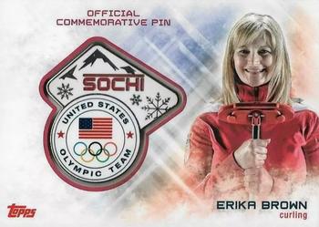 2014 Topps U.S. Olympic & Paralympic Team & Hopefuls - Commemorative Pins #USP-EB Erika Brown Front
