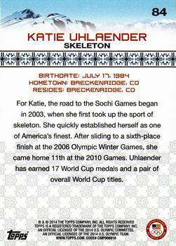 2014 Topps U.S. Olympic & Paralympic Team & Hopefuls - Gold #84 Katie Uhlaender Back