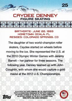 2014 Topps U.S. Olympic & Paralympic Team & Hopefuls - Silver #25 Caydee Denney Back