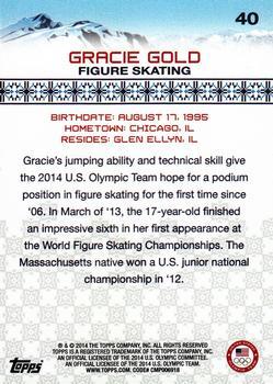 2014 Topps U.S. Olympic & Paralympic Team & Hopefuls - Silver #40 Gracie Gold Back