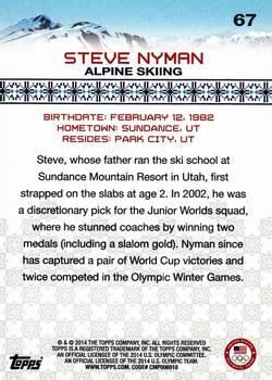 2014 Topps U.S. Olympic & Paralympic Team & Hopefuls - Silver #67 Steve Nyman Back