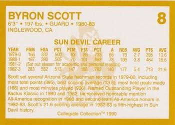 1990-91 Collegiate Collection Arizona State Sun Devils #8 Byron Scott Back