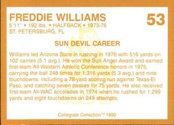 1990-91 Collegiate Collection Arizona State Sun Devils #53 Freddie Williams Back