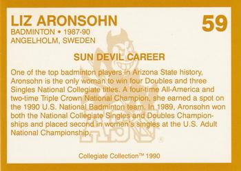 1990-91 Collegiate Collection Arizona State Sun Devils #59 Liz Aronsohn Back