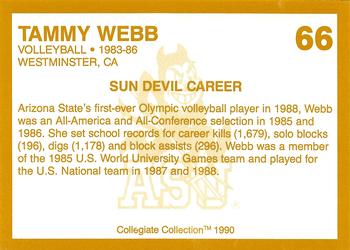 1990-91 Collegiate Collection Arizona State Sun Devils #66 Tammy Webb Back