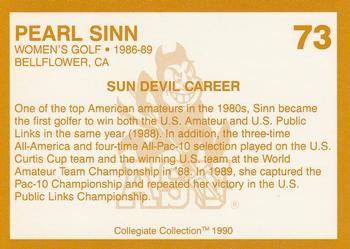 1990-91 Collegiate Collection Arizona State Sun Devils #73 Pearl Sinn Back