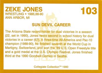 1990-91 Collegiate Collection Arizona State Sun Devils #103 Zeke Jones Back