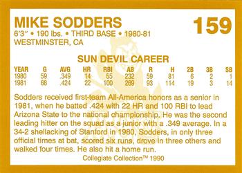 1990-91 Collegiate Collection Arizona State Sun Devils #159 Mike Sodders Back