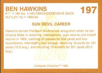 1990-91 Collegiate Collection Arizona State Sun Devils #197 Ben Hawkins Back