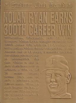 1991 Stadium Club Charter Member - Nolan Ryan Medallion #NNO Nolan Ryan Back