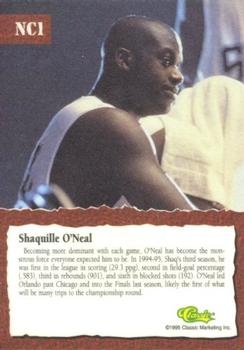 1995 Classic National #NC1 Shaquille O'Neal Back