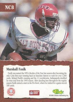 1995 Classic National #NC8 Marshall Faulk Back