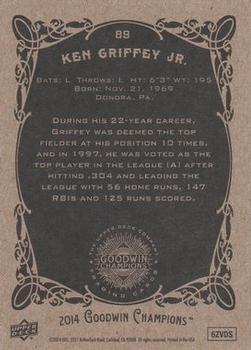 2014 Upper Deck Goodwin Champions #89 Ken Griffey Jr. Back