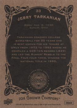 2014 Upper Deck Goodwin Champions #33 Jerry Tarkanian Back