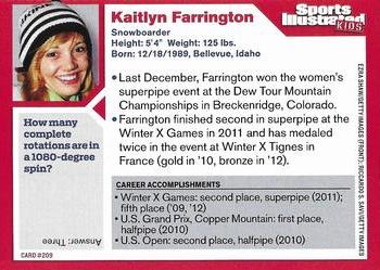 2013 Sports Illustrated for Kids #209 Kaitlyn Farrington Back