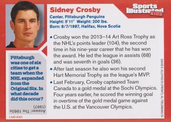 2014 Sports Illustrated for Kids #365 Sidney Crosby Back