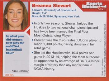 2014 Sports Illustrated for Kids #325 Breanna Stewart Back