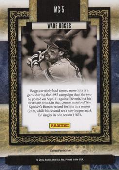 2013 Panini Father's Day - Museum Collection #MC-5 Wade Boggs Back
