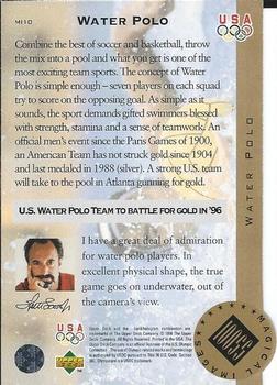 1996 Upper Deck USA Olympicards - Magical Images #MI10 Water Polo Back