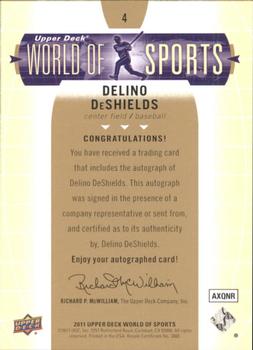 2011 Upper Deck World of Sports - Autographs #4 Delino DeShields Back