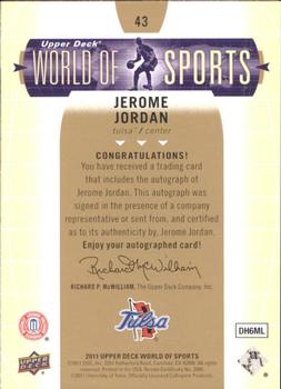 2011 Upper Deck World of Sports - Autographs #43 Jerome Jordan Back