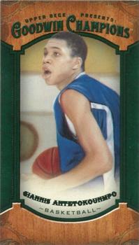 2014 Upper Deck Goodwin Champions - Mini Green Lady Luck Back #125 Giannis Antetokounmpo Front