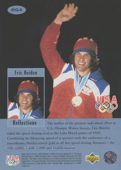 1996 Upper Deck USA Olympicards - Reflections of Gold #RG4 Eric Heiden Back