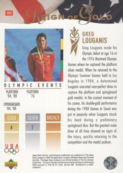 1996 Upper Deck USA Olympicards - Reign of Gold Holograms #RN4 Greg Louganis Back