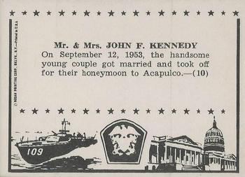 1963 Rosan John F. Kennedy #10 Mr. & Mrs. John F. Kennedy Back