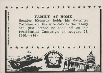 1963 Rosan John F. Kennedy #16 Family At Home Back