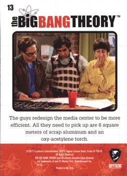 2012 Cryptozoic The Big Bang Theory Seasons 1 & 2 #13 Easy Fix Back